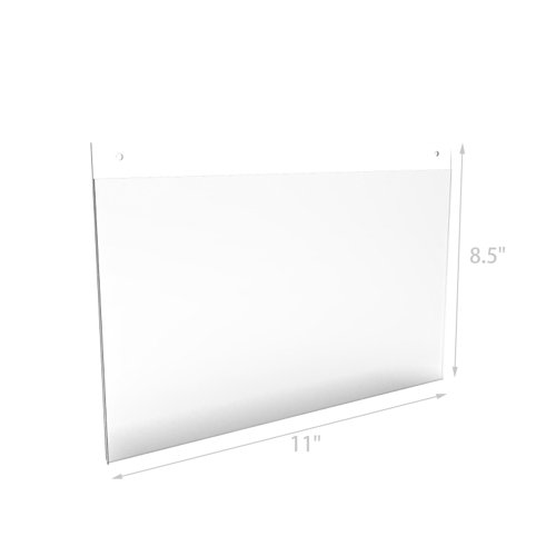 FixtureDisplays Wall Mount Sign Holder Clear Acrylic Picture Frame SingleSide Image Holder